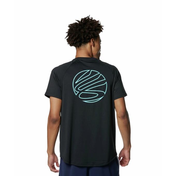 アンダーアーマー バスケットボールウェア 半袖シャツ メンズ CURRY Tech Logo Short Sleeve TShirt