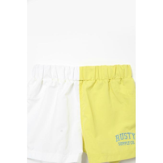 イエローとホワイトのセパレート水着 RUSTY（ラスティ） 水着 セパレート 女の子 ジュニア 4テンセット