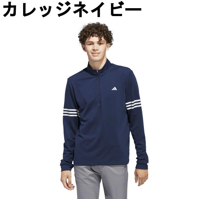 アディダス ゴルフウェア 長袖シャツ メンズ 3ストライプス ベーシックレイヤード KOW27 adidas｜himaraya｜02