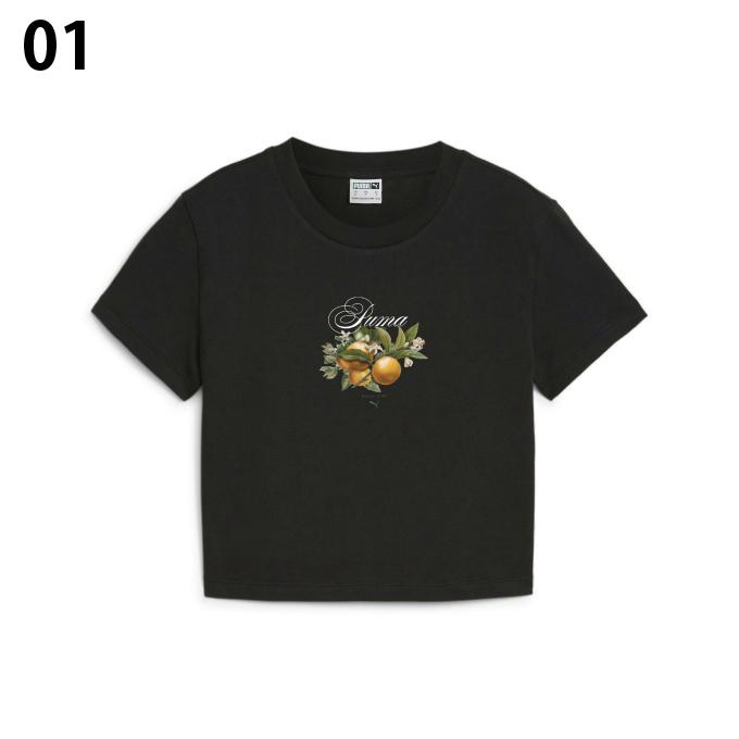 PUMA（プーマ） Tシャツ 半袖 レディース GRAPHICS FRUITY PUMA ベビー Tシャツ 627892 PUMA ...
