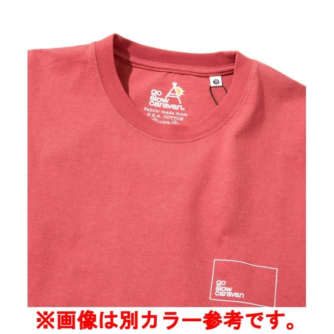 ゴースローキャラバン Go Slow Caravan Tシャツ 半袖 メンズ USA C スクエアLOGOバックプリントゆったりTEE クマ 321913A 005｜himaraya｜04