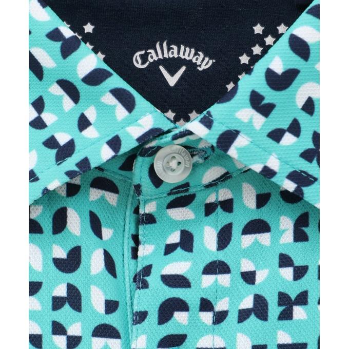 Callaway 幾何学模様 ポロシャツ L ネイビー Callaway ゴルフ ポロシャツ メンズ ネイビー 幾何学模様｜Yahoo