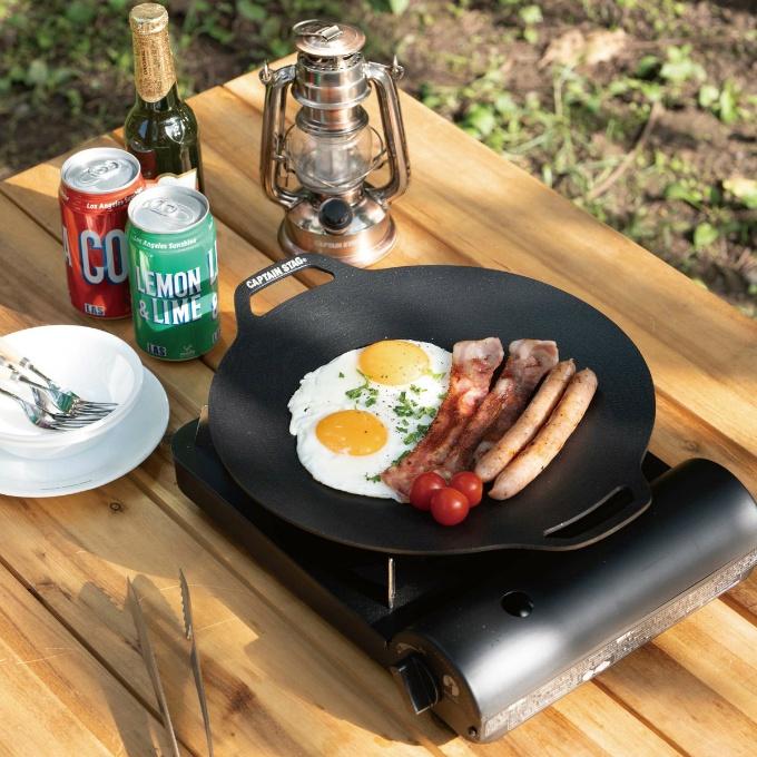 CAPTAIN STAG（キャプテンスタッグ） 鉄板 ラウンド グリルプレート