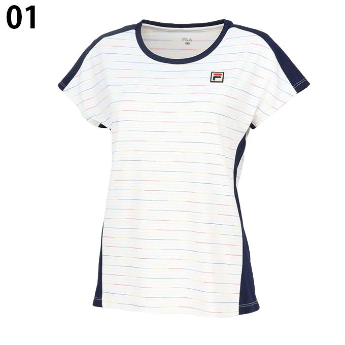FILA（フィラ） テニスウェア Tシャツ 半袖 レディース ゲームシャツ