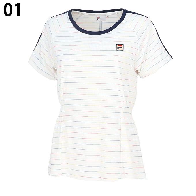 フィラ FILA テニスウェア Tシャツ 半袖 レディース ゲームシャツ VL2801 FILA（フィラ） テニスウェア Tシャツ 半袖 レディース ゲームシャツ