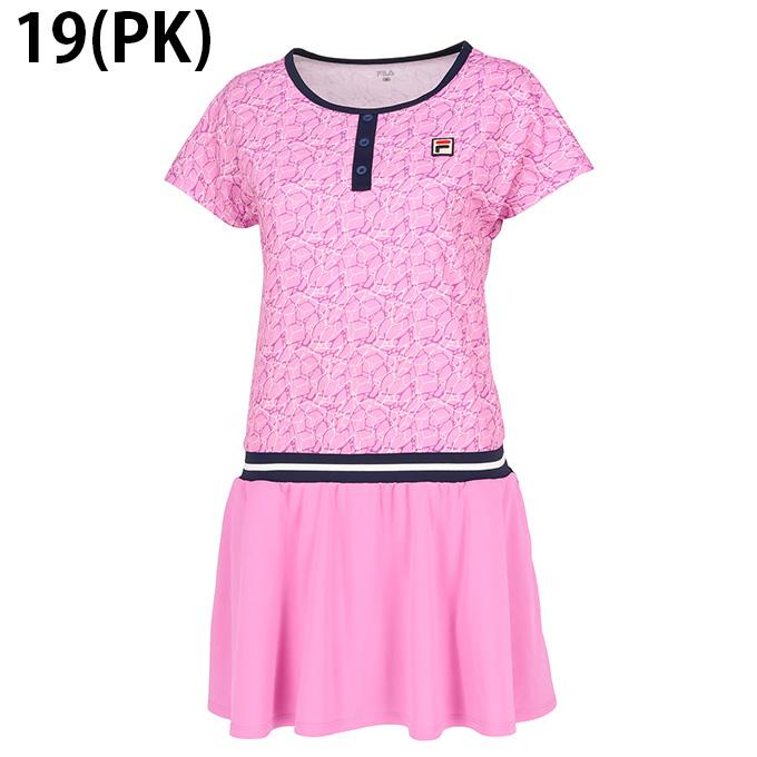 フィラ FILA テニスウェア Tシャツ 半袖 レディース ワンピース VL2831 FILA（フィラ） テニスウェア Tシャツ 半袖 レディース ワンピース