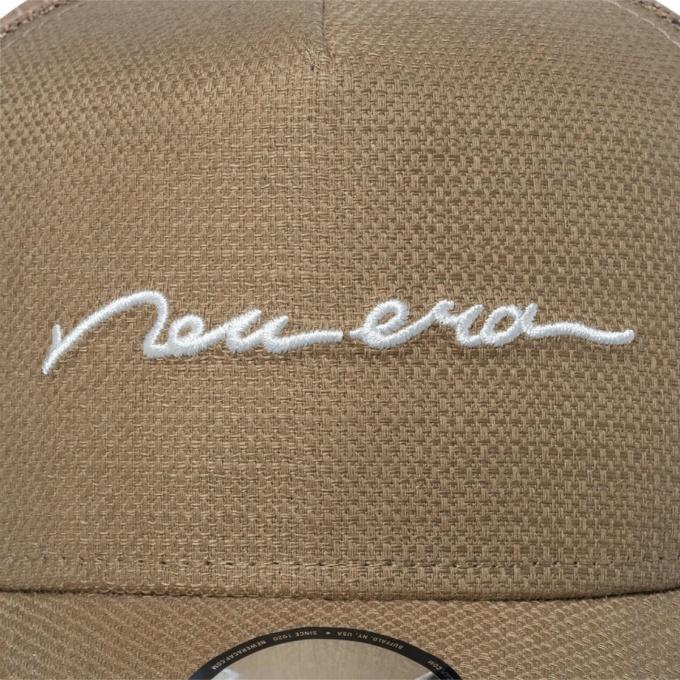 ニューエラ NEW ERA 帽子 キャップ メンズ レディース 9FORTY A-Frame トラッカー Cotton Flax Handwritten Logo 14109730｜himaraya｜04