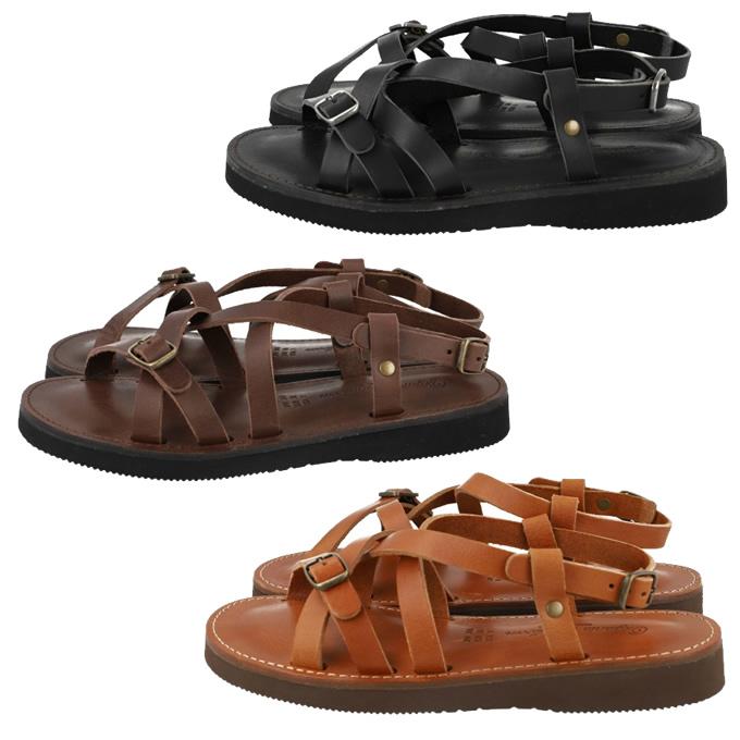 ストラップサンダル メンズ レディース レザー 日本製 オーガニックハンドルームGAYA OH001 (Organic handloom) 【ご自宅配送限定】‥ ☆ストラップサンダル メンズ レディース レザー 日本製 オーガニック