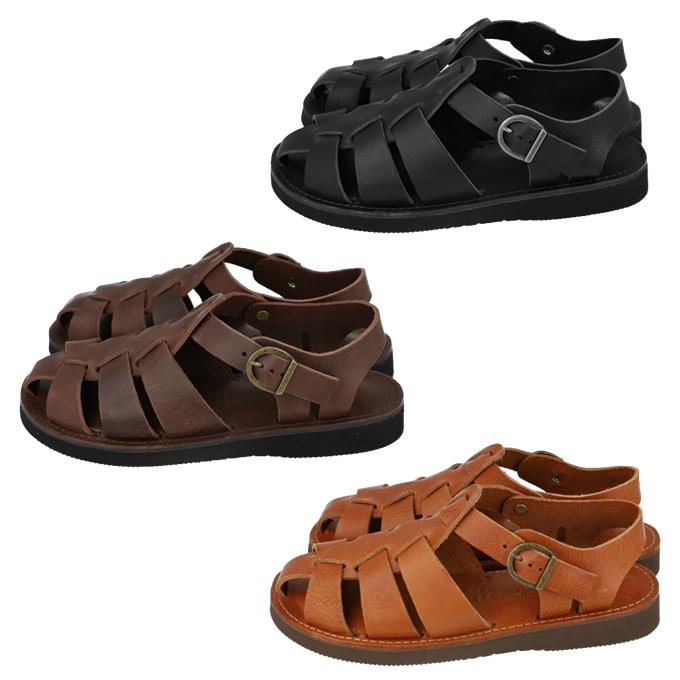 グルカサンダル メンズ レディース レザー 日本製 オーガニックハンドルーム GURKHA OH002 (Organic handloom) 【ご自宅配送限定】‥ グルカサンダル メンズ レディース レザー 日本製 オーガニックハンド