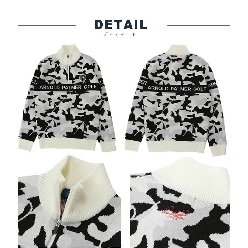 【新品】 プーマ x アーノルドパーマージャガード 1/4ジップクルースウェット Arnold Palmer（アーノルドパーマー） ゴルフウェア セーター メンズ