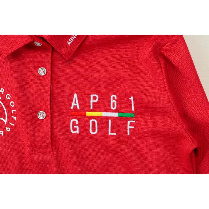 Arnold Palmer オレンジ 長袖ポロシャツ M Arnold Palmer（アーノルドパーマー） ゴルフウェア ポロシャツ 長袖
