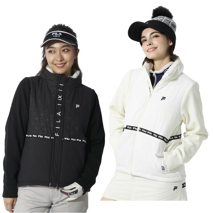 FILA（フィラ） ゴルフウェア ブルゾン 袖ニット レディース 中綿