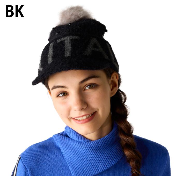 FILA（フィラ） ゴルフ ニット帽 レディース フェイクパールツバ付き