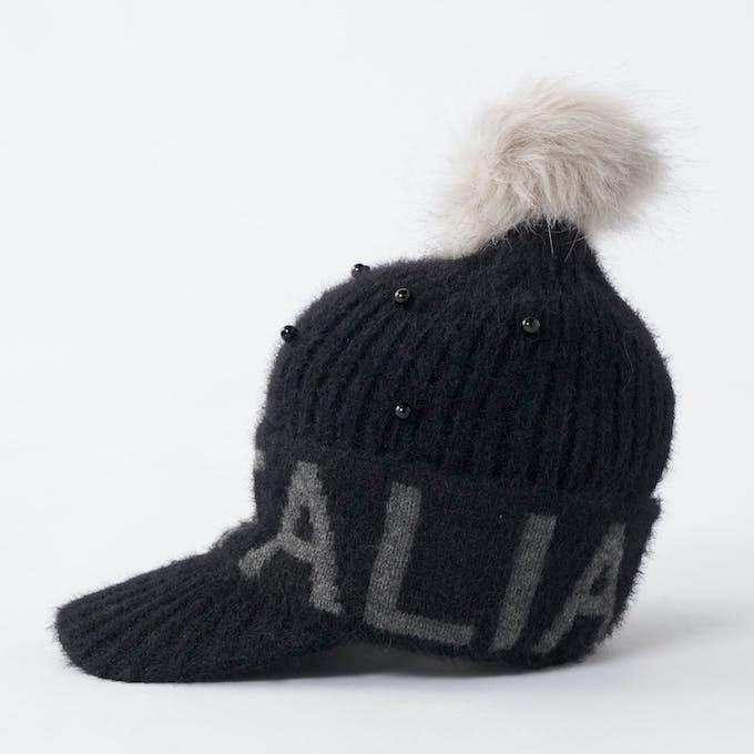 FILA（フィラ） ゴルフ ニット帽 レディース フェイクパールツバ付き