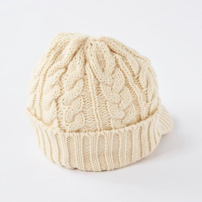 マリクレール marie claire ゴルフ ニット帽 レディース つば付き