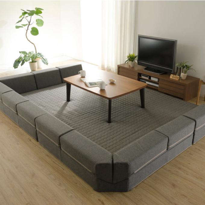 セルタン CELLUTANE カーペット ラグマット ダブルコーナーソファ付き ZONIA Lサイズ A823A 【メーカー直送】‥の画像