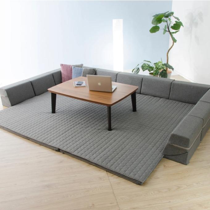 セルタン CELLUTANE カーペット ラグマット ダブルコーナーソファ付き ZONIA Lサイズ A823A 【メーカー直送】‥の画像