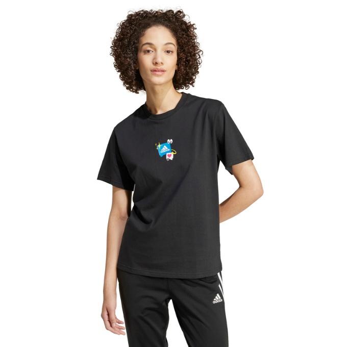 【美品】  半袖Tシャツ adidas（アディダス） Tシャツ 半袖 レディース Remoji グラフィック