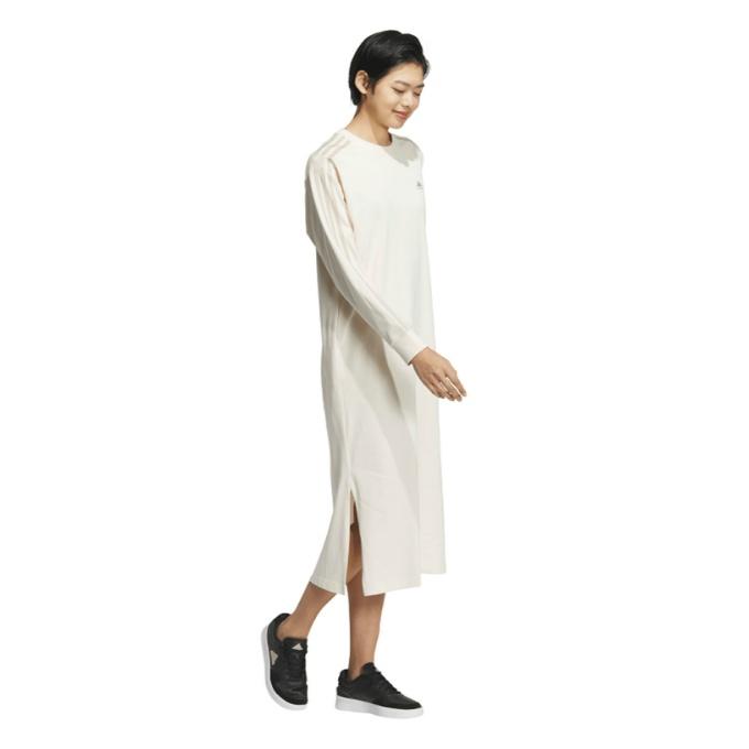 美品 アディダス 長袖ワンピース ロングスリーブドレス フレア 希少OTサイズ adidas（アディダス） ワンピース 長袖 レディース ESS+ 3ST 長袖T