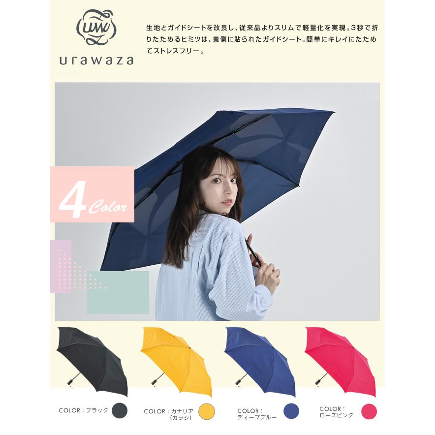送料無料】 ☆エスタ(estaa) 晴雨兼用 折りたたみ傘 ウラワザスリム