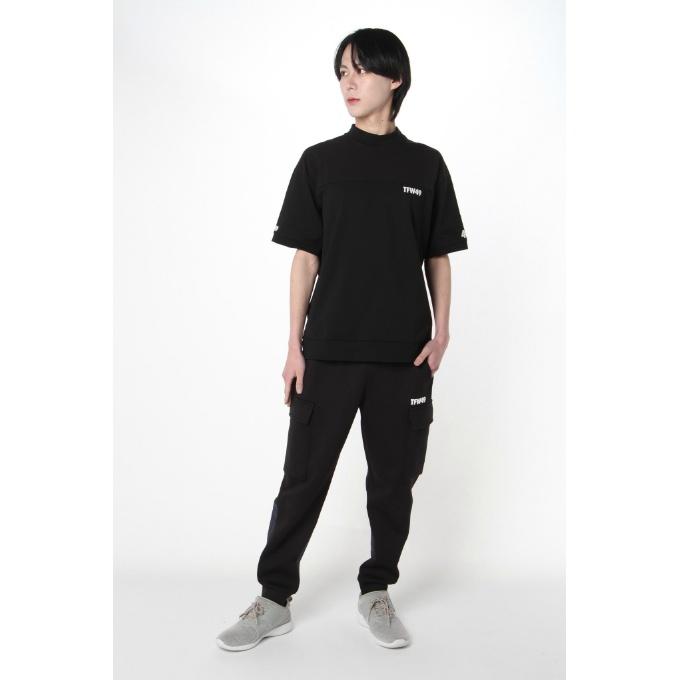 TFW49 ブラック 半袖シャツ ☆ティーエフダブリュー TFW49 ゴルフウェア 半袖シャツ メンズ SIDE