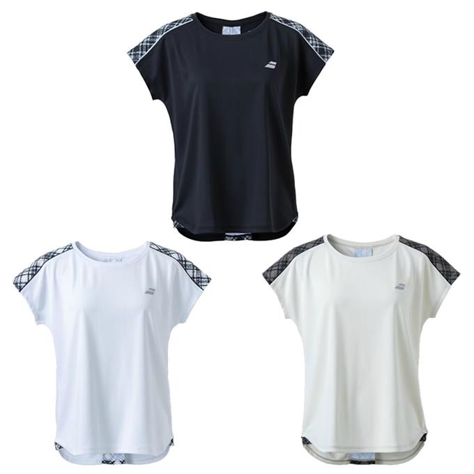 バボラ Babolat テニスウェア バドミントンウェア ゲームシャツ レディース PURE SHORT SLEEVE SHIRT BWG4377 Babolat（バボラ） テニスウェア バドミントンウェア ゲームシャツ