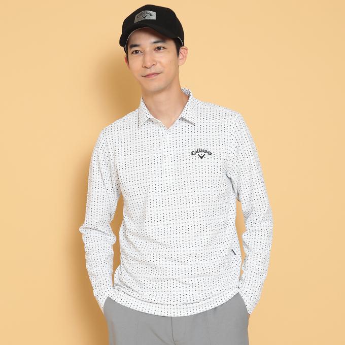 Callaway ポロシャツ Callaway（キャロウェイ） ストライププリント 半袖ポロシャツ +