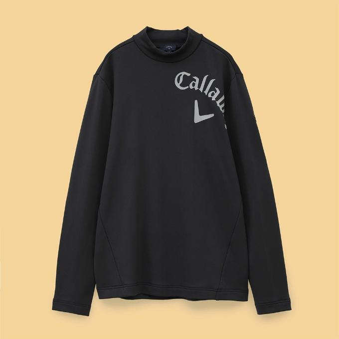 完売品★極美品★キャロウェイ ゴルフプルオーバースウェット 長袖 M ブラック Callaway（キャロウェイ） ゴルフウェア 長袖シャツ メンズ 裏起毛