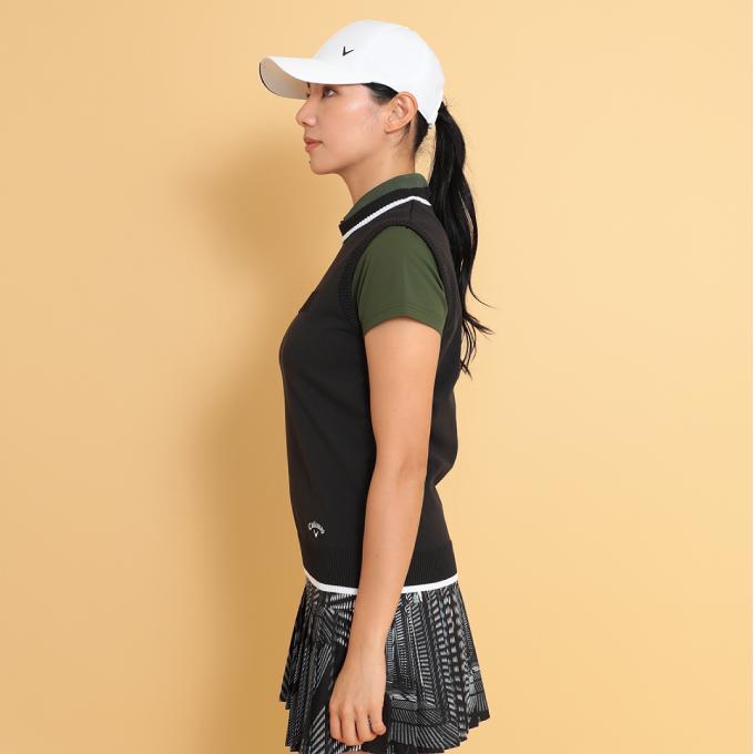 【美品】Callaway キャロウェイ ゴルフ レディースベスト Callaway（キャロウェイ） ゴルフウェア ニットベスト レディース