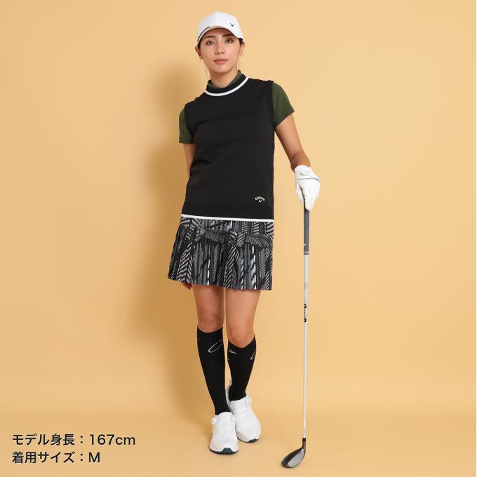 新品　callaway キャロウェイ　ゴルフウェア　レディース　ロゴニットベスト Callaway（キャロウェイ） ゴルフウェア ニットベスト レディース