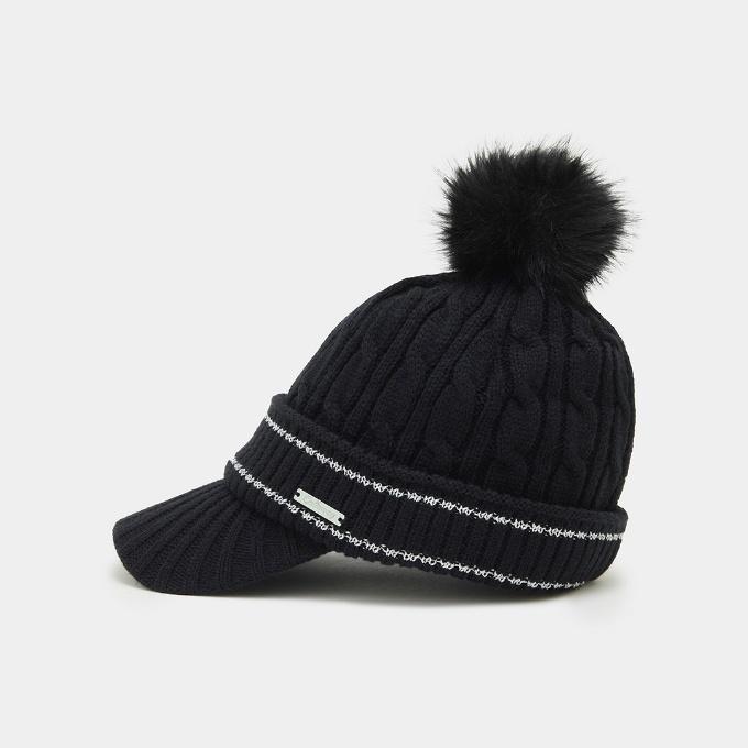 Callaway（キャロウェイ） ゴルフ ニット帽 レディース ファー梵天付き