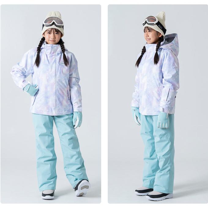 【超美品】nima ジュニアスキーウェア／150／グローブ付 NIMA ニーマ スキーウェア キッズ ジュニア 子供 上下セット スノー