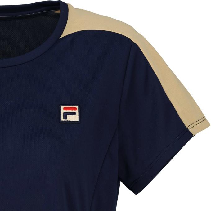 FILA フィラ テニスウェア ゲームシャツ ネイビー Lサイズ vl2915 FILA（フィラ） テニスウェア ゲームシャツ レディース ゲームシャツ