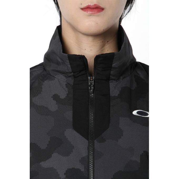 Oakley スキーウェア 黒/グレー 迷彩柄 OAKLEY（オークリー） ゴルフウェア ブルゾン メンズ イントリケイト