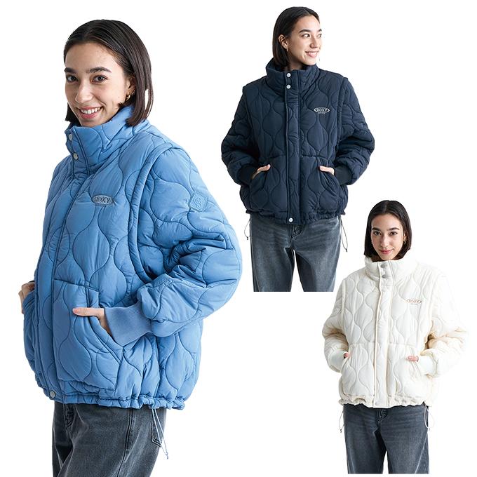 ROXY（ロキシー） 中綿ジャケット レディース BRIGHT 2way中綿FZJK