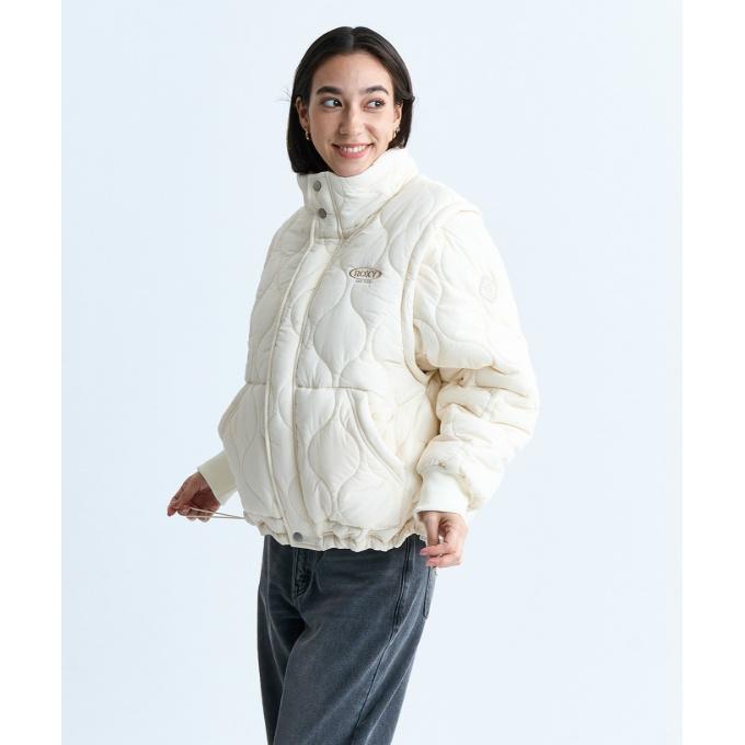ROXY（ロキシー） 中綿ジャケット レディース BRIGHT 2way中綿FZJK