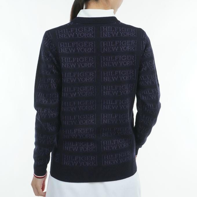 トミーヒルフィガーゴルフ   GOLF ゴルフウェア セーター レディース モノグラムジャカードクルーセ−タ− THLA466 TOMMY HILFIGER GOLF（トミー ヒルフィガー ゴルフ） ゴルフウェア