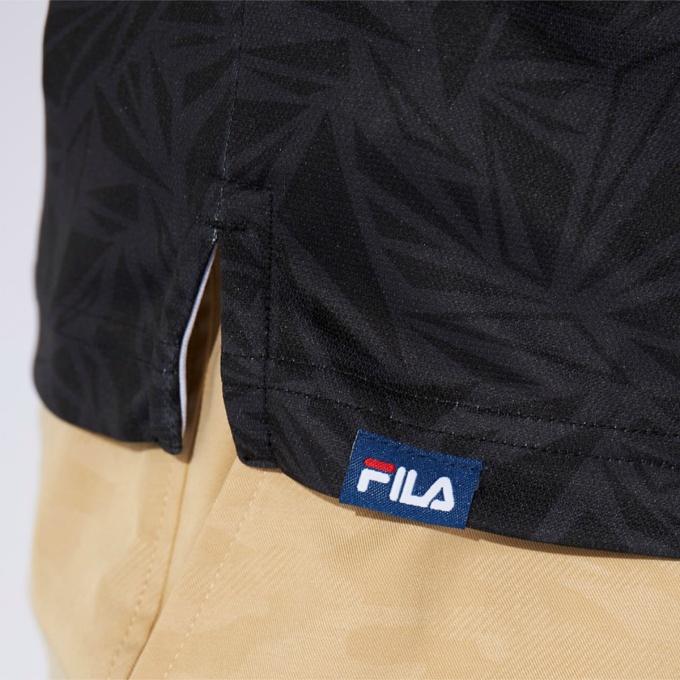 FILA（フィラ） ゴルフウェア ポロシャツ 半袖 メンズ 総柄半袖