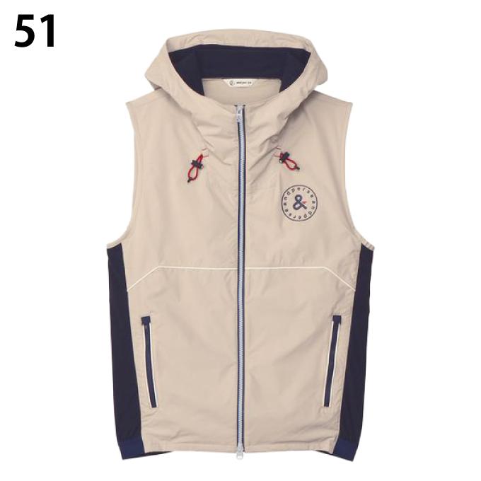 エアジャスターフルジップフーディーベスト　アンパスィ　and per se and per se（アンパスィ） ゴルフウェア アウターベスト メンズ エ