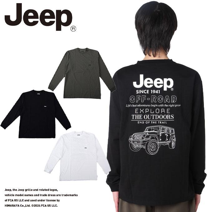 ジープ Jeep Tシャツ 長袖 メンズ レディース バックプリント ジープ Jeep Tシャツ 長袖 メンズ レディース バックプリント