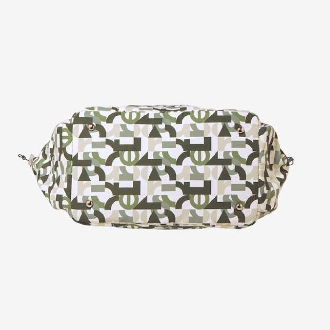 未使用 アンパスィ 中綿 ボストンバック AFF7204 ホワイト×カーキ and per se（アンパスィ） ボストンバッグ レディース 中綿ボストン