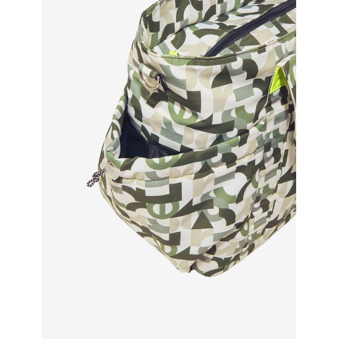 未使用 アンパスィ 中綿 ボストンバック AFF7204 ホワイト×カーキ and per se（アンパスィ） ボストンバッグ レディース 中綿ボストン