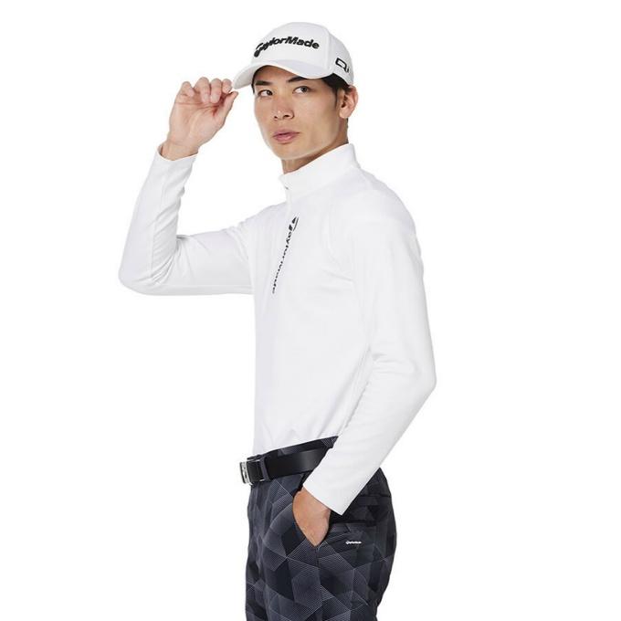 TaylorMade Golf テーラーメイド ハイネックハーフジップ長袖シャツ TaylorMade テーラーメイド ゴルフウェア 長袖シャツ メンズ グリッド