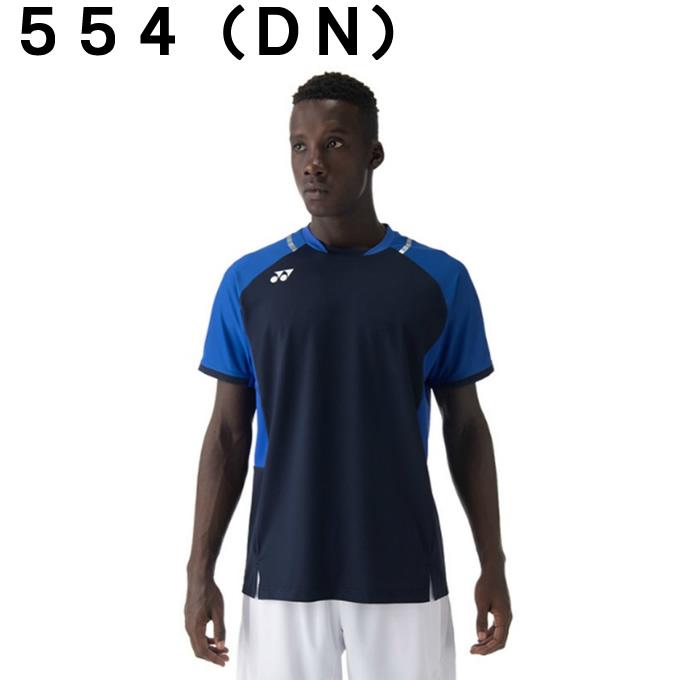 ヨネックスYONEX テニス＆バドミントンウ　ゲームウェア　新品　L ブラック系 YONEX（ヨネックス） ユニゲームシャツ 半袖 メンズ レディース