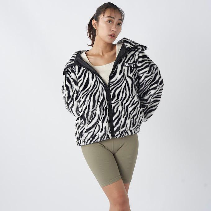 RUSTY（ラスティ） ☆ラスティ フリース レディース 柄ボアジャケット
