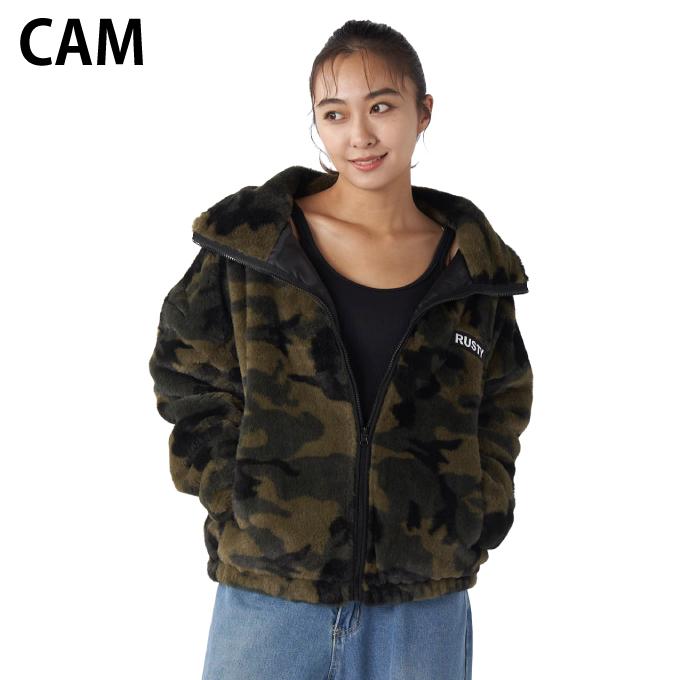 RUSTY（ラスティ） ☆ラスティ フリース レディース 柄ボアジャケット