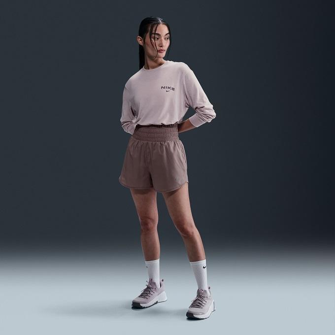 NIKE レディース ゴルフ ニットシャツ長袖 NIKE（ナイキ） ナイキゴルフ 長袖ハイネックシャツ 白×黒×ブルー