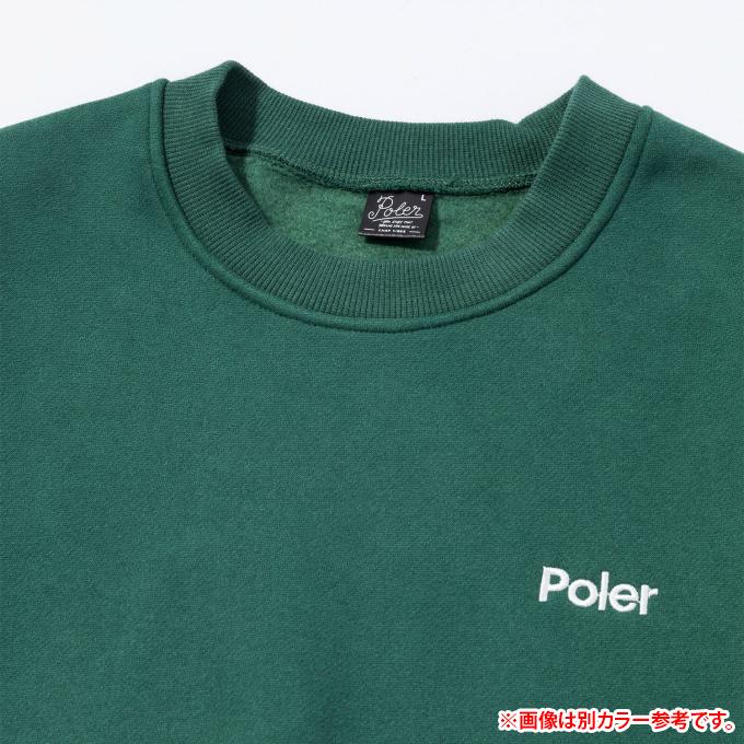 ポーラー POLER スウェット メンズ EMB CREW 243MCV0054-BLK_2