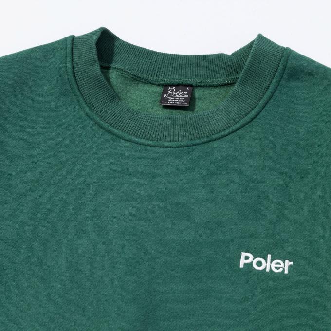 ポーラー POLER スウェット メンズ EMB CREW 243MCV0054-GRN_2