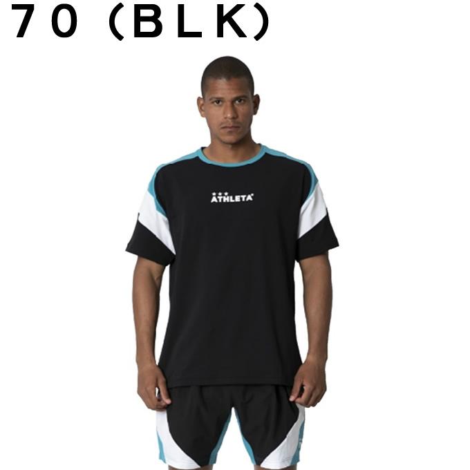 ブラック 半袖プラクティスシャツ アスレタ M メンズ 半袖 プラクティスシャツ サッカーウェア ATHLETA（アスレタ） BRASIL FESTIVAL ウェア